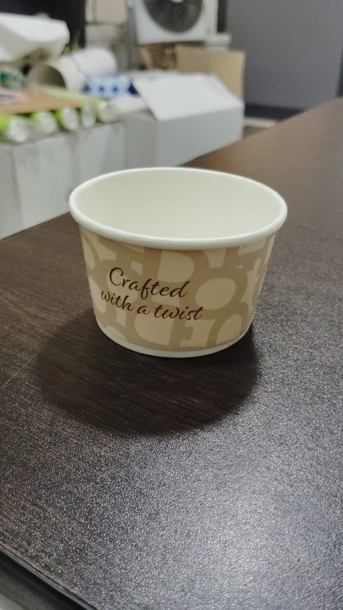 Kraft printed ice cream cup